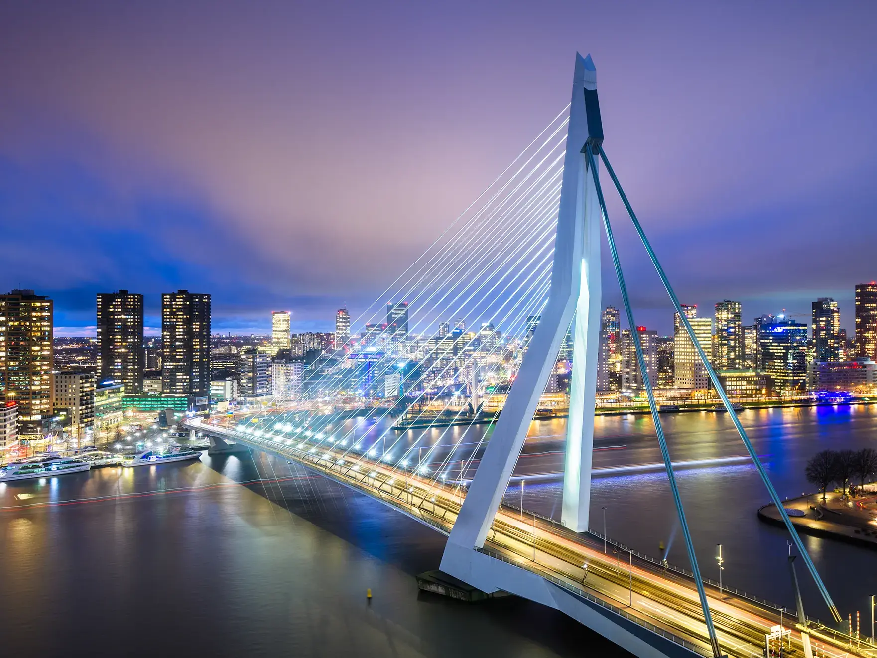 Erasmusbrug in Rotterdam gefotografeerd door Sean Pavone