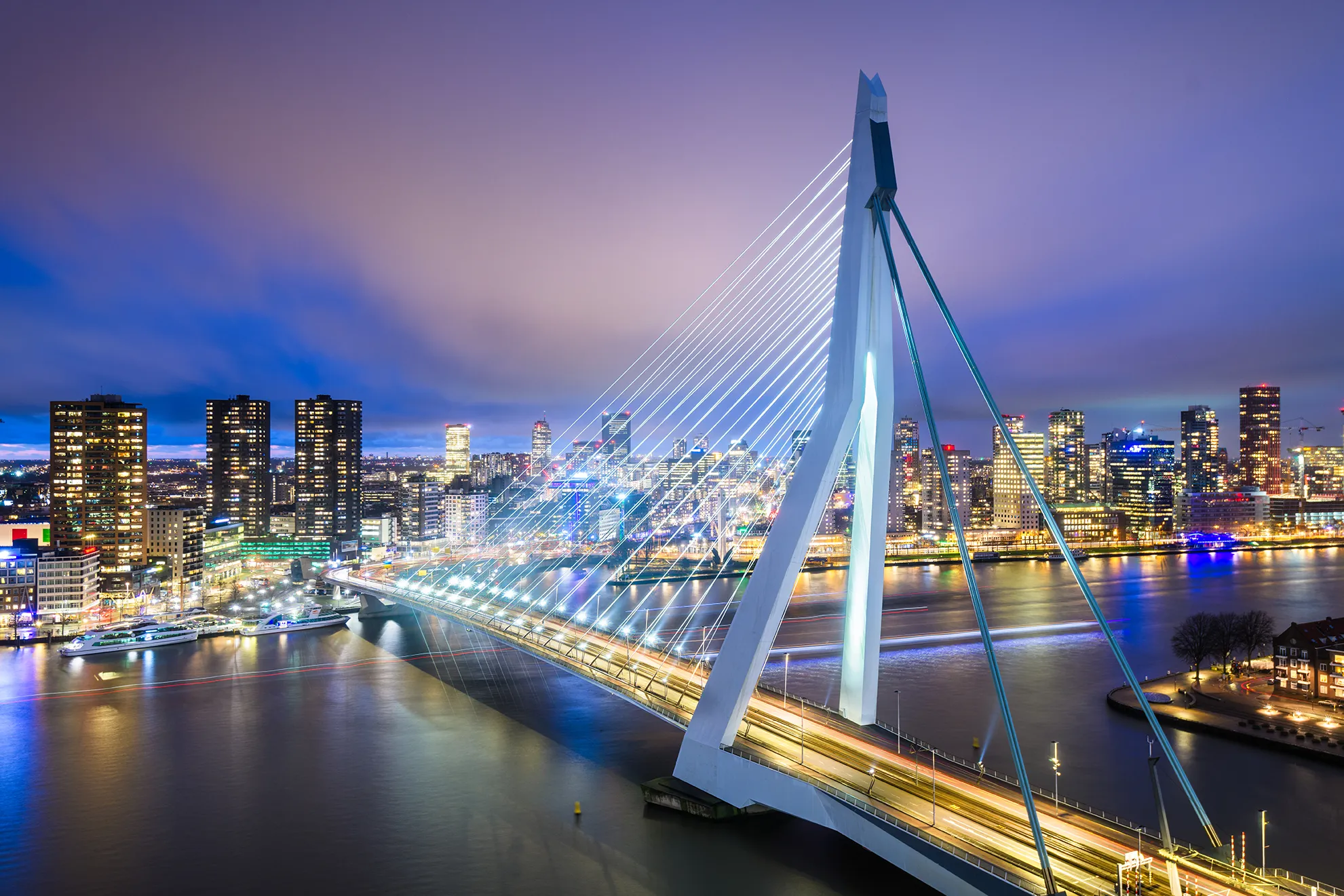 Erasmusbrug in Rotterdam gefotografeerd door Sean Pavone